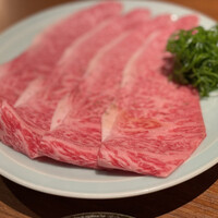 THE 雪月花 - 焼きしゃぶを先ずはそのまま
                    ２回目はネギを入れて✨✨