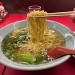 南海飯店 - ネギラーメンの麺