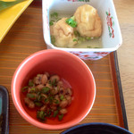 海の別邸ふる川 - がんも 納豆 アップ