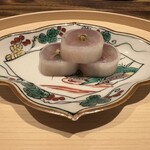 温石 - 鯵の砧巻き
      葱　胡麻　米麹