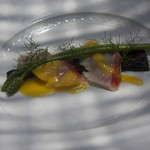 ラ・ボッテガ・ゴローザ - 金目鯛の湯引き、ブランシール　人参とオレンジソース