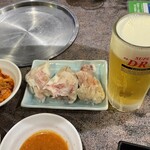 安樂亭 神栖店 - ちょい飲みセット　豚足　キムチ