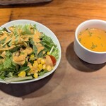 池袋 大人のハンバーグ - 大人のハンバーグM¥1,600 ライスサラダスープ¥280