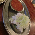 ホルモンまさる  - 白センマイ刺でございます（2014.06）