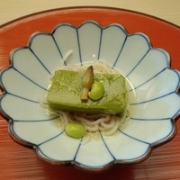 日本料理 みゆき - 抹茶豆腐　魚素麺　枝豆