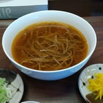 藤庵 - かけそば 北海道北早生 蕎麦殻入り