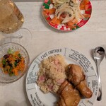 ピュイサンス - こちらは24日のディナー。チキンは買ってきました。