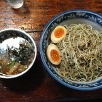麺工房 隠國 - 隠国つけ麺+煮卵