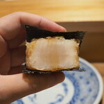 天ぷら浅沼 - ほたての海苔巻