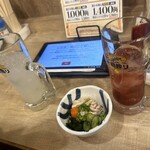 磯丸水産 - 料理写真:白子ぽん酢549円、柚はちみつ384円、ハイボール3丁目384円