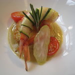 ビオディナミコ - 赤えびとズッキーニ・ひよこ豆のクレーマ