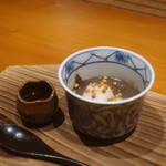 日本料理 幸庵 - 黒豆のぜんざい メープルシロップ添え