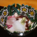 日本料理 幸庵 - スミイカ、天然真鯛、低温調理蛸、ニシン炙り