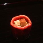 日本料理 幸庵 - ズワイガニのミソといぶりがっこ