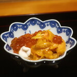 日本料理 幸庵 - 白子、雲丹、いくらの盛合せ