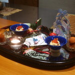 日本料理 幸庵 - 酒粕のムース 苺添え、人参アイス シラヌヒ風味