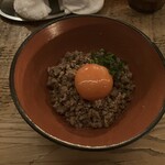 赤坂 Na Camo guro - 〆の鴨そぼろ丼