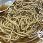 味世屋食堂 - 細麺ストレート。茹であがりはカタメです。