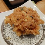 銀座 ハゲ天 - 小柱と海老のかき揚げ