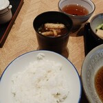 銀座 ハゲ天 銀座本店 - ご飯に味噌汁