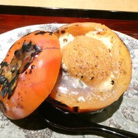 日本料理　かこみ - 牡蠣の白味噌田楽、柿を器に