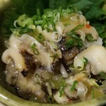 上野アメ横のひもの屋 - つぶ貝山葵和え。
