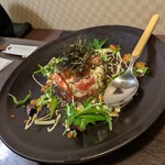 桜ざか - マグロと山芋のタルタル風