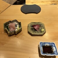 焼鳥 森本 - 鳥刺し（ムネ肉、ササミ、心臓、ズリ）