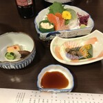 法師温泉 長寿館 - 先付、造り、酢の物