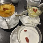 台湾料理 鼎 - 杏仁豆腐、マンゴープリン、愛玉ゼリー