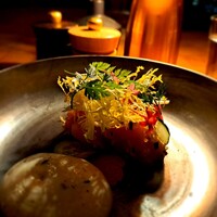 ザ タヴァン グリル＆ラウンジ - ⚫冷前菜①
                「ベイクドビーツサラダ ポン酢＆豆腐エスプーマ キノア サンフラワーシード 松の実」