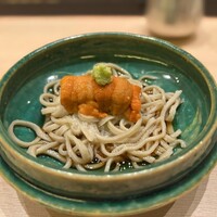 すしや宣 - 雲丹の蕎麦
