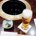 特選飛騨牛 花ざくろ - 生ビールと口取り