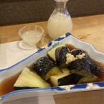 鮨権太 - 揚げ出し茄子とどぶろく