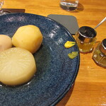 お酒とおばんざい まやさん - おでんの3種おまかせ盛