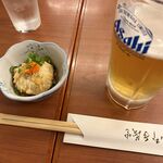 やゆよ・食事屋 - '25/01/22 お通し＆生ビール