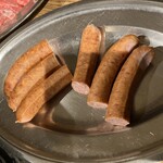 小樽ジンギスカン倶楽部　北とうがらし - ラムソーセージ960円