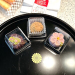 おかき処　虎笛 - ◆姫葉［鹿の子］白こしあん　　◆栗きんとん　　　　◆節分花［練切］小豆こしあん　　　byまみこまみこ