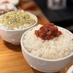 焼肉 ホルモン道場 闇市肉酒場 - ネギごはん、チャンジャごはん