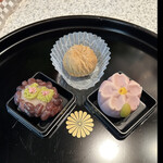 おかき処　虎笛 - ◆姫葉［鹿の子］白こしあん　◆栗きんとん　　　　　　◆節分花［練切］小豆こしあん　　　　byまみこまみこ