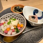 焼鳥 ふくなが - 前菜3種