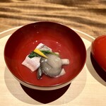 温石 - 甘鯛 天然しめじ 三つ葉 柚子