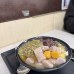 豆花荘 - 芋圓、小豆、緑豆をトッピング