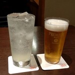 一徹 - 生ビールと柚子サワー