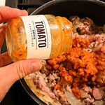 食祭館 - 豚ひき肉と玉葱を炒めたところに入れるだけ