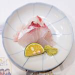 うを徳 - 2025.1 明石の鯛2.0kgサイズお造り 酢橘 本わさび 塩 醤油