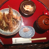 西梅田 禅園 - 海老と五種類の野菜の天丼御膳/\900