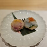 鮨やまけん - 握り2感  こういか 真鯛