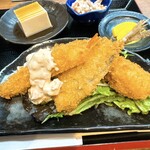 旬菜 盃月 - エビフライ＆アジフライ＆クリームコロッケ