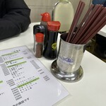 一休食堂 - 卓上の様子